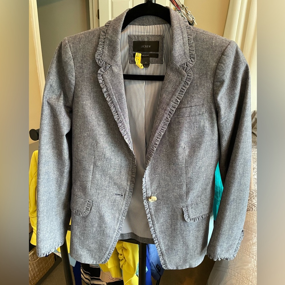 JCrew size 0 jacket in denim blue